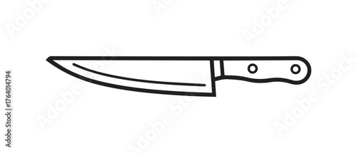 Knife sharp icon black line art iron clean design.