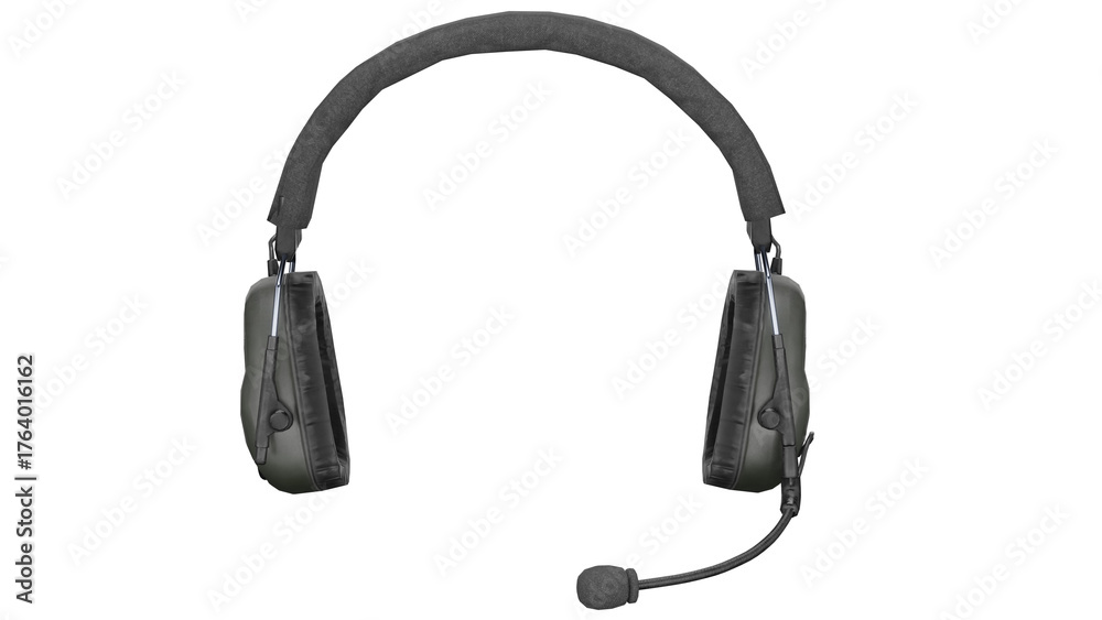 Fototapeta premium 3d rendering tactical headphones military