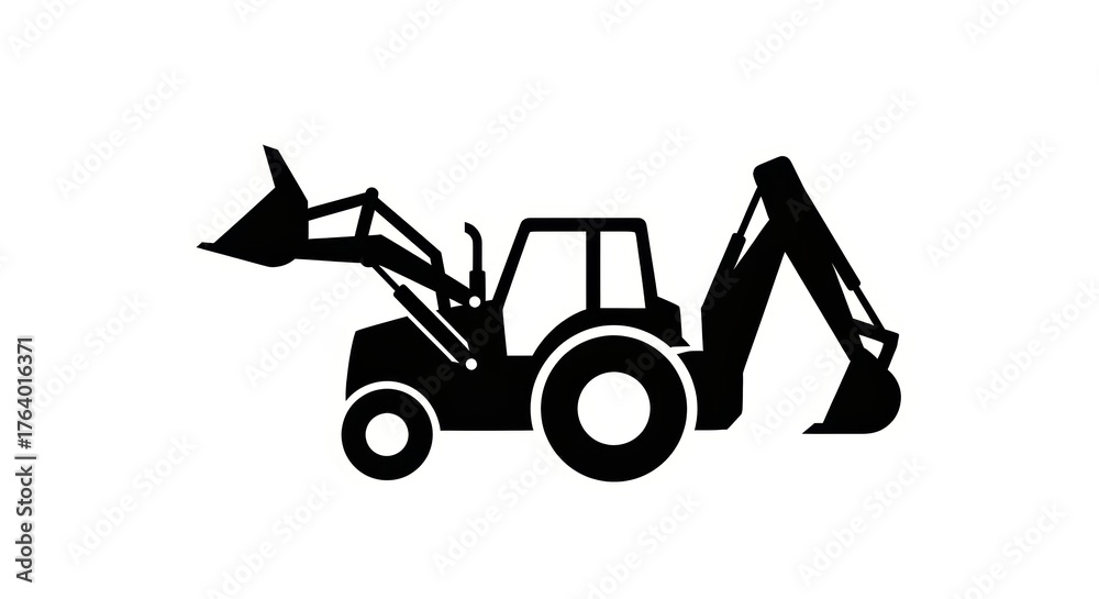 Naklejka premium excavator bulldozer symbol