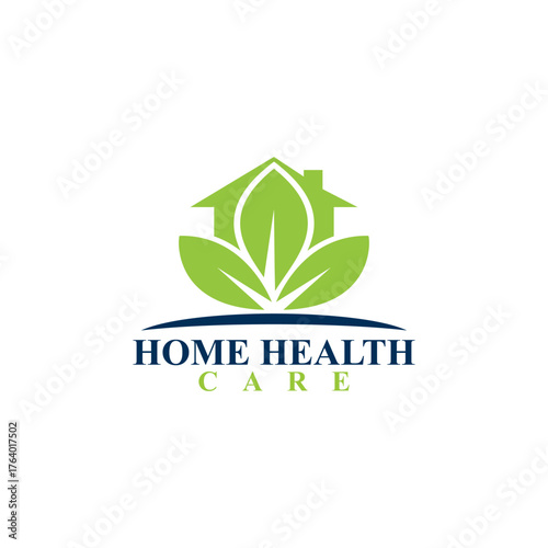 home health care logo design vector art