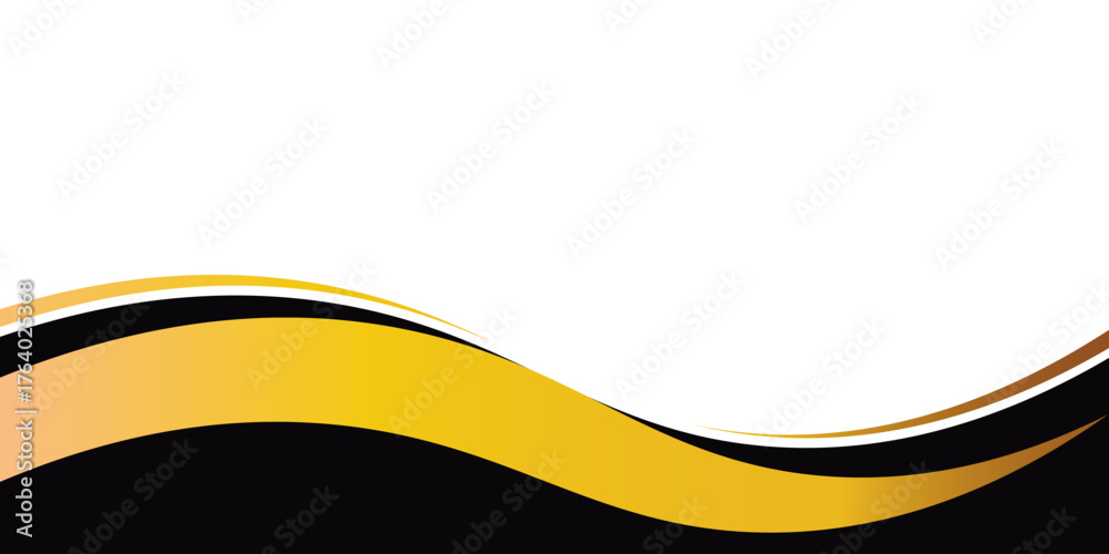 Fototapeta premium Vector abstract design web banner template. Web Design Elements - Header Design. Footer Design Abstract geometric web banner template on black or gold background. Vector creative design.