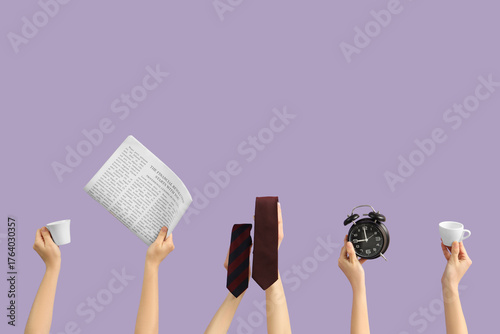 Young women holding men's t...