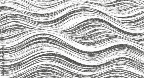Abstract wave pattern with grunge texture in grayscale, creating a unique backdrop