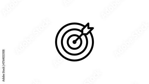 Dartboard icon motion. Target icon animation. Icon animation.