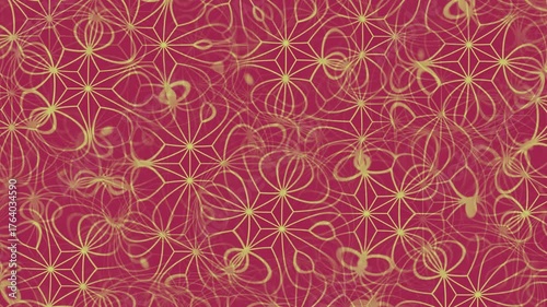 妖艶な麻の葉の背景動画（赤）