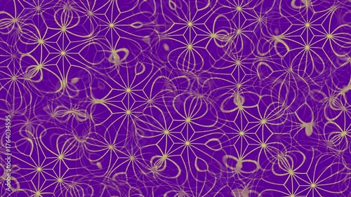 妖艶な麻の葉の背景動画（紫）