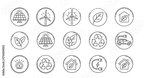 Eco Home Icon Set