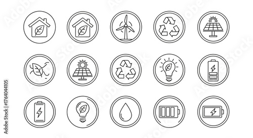 Eco Home Icon Set