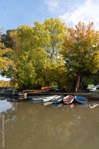 Odiham Hampshire England UK. 11.10. 2025. Autumnal view alongside the Basingstoke Canal in Odiham Hampshire UK