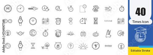 Collection of hand drawn times icon in black and white
