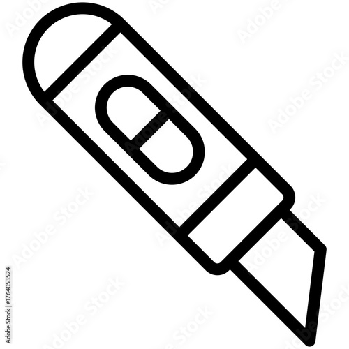 Precision Blade: A clean, minimalist representation of a utility knife, showcasing its sharp blade and ergonomic design.