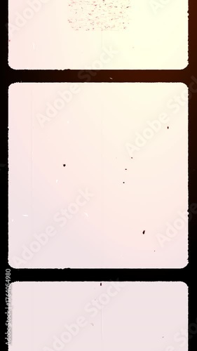 Vertical Vintage Film Strip Retro 8mm Frame Effect Overlay 4K