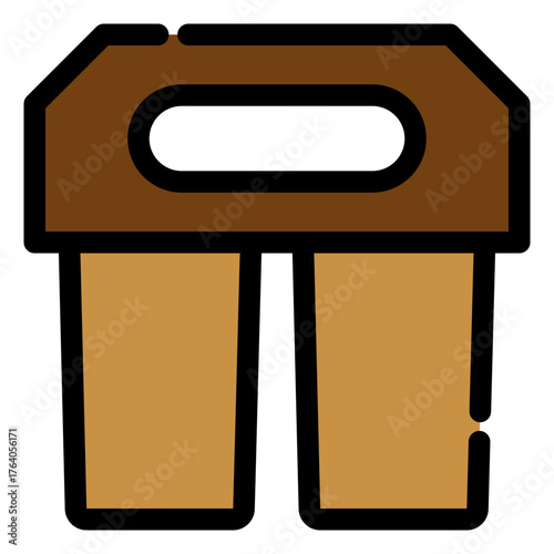 cup carrier takeaway icon