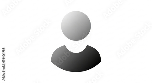 A simple user icon with a gradient from white to black, representing a generic person or profile picture