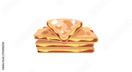 Delicious grilled cheese sandwich stack with golden crust and melted cheese.