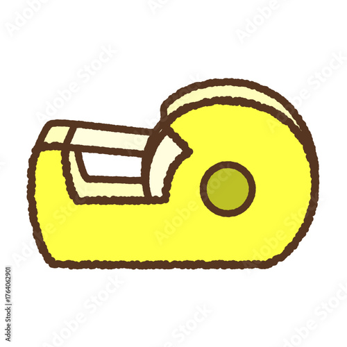 手書き風の単品アイコンイラスト　セロハンテープ