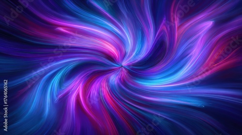 abstract neon swirls in vibrant blue purple and pink energetic vortex