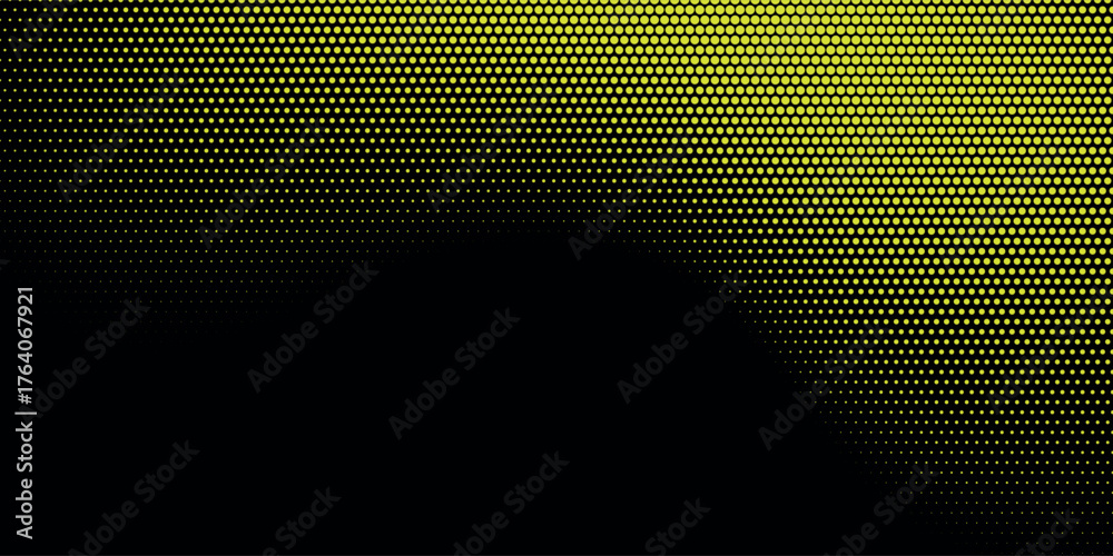 Fototapeta premium abstract yellow and black backdrop with dot halftone pattern element. Vector background