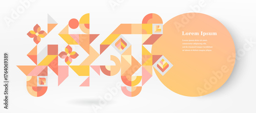 幾何学 抽象 サークル パターン 葉 秋 背景