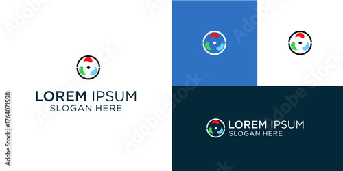 Dynamic abstract circle logo for innovative brands needing a modern and colorful visual identity to represent growth and collaboration, perfect for tech startups and creative agencies