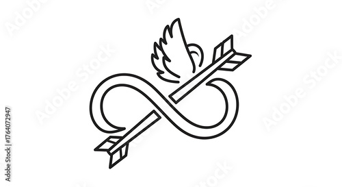 Infinity Arrow - A Symbol of Limitless Potential and Direction.