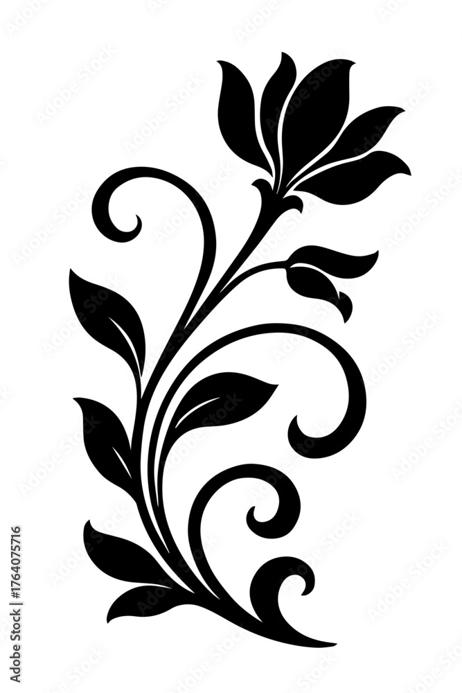 Obraz premium art nouveau floral ornament