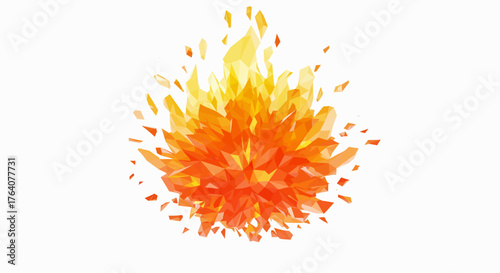 Vibrant Fire Burst - A Dynamic Display of Energy and Heat.