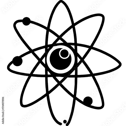 atom symbol isolated on white background