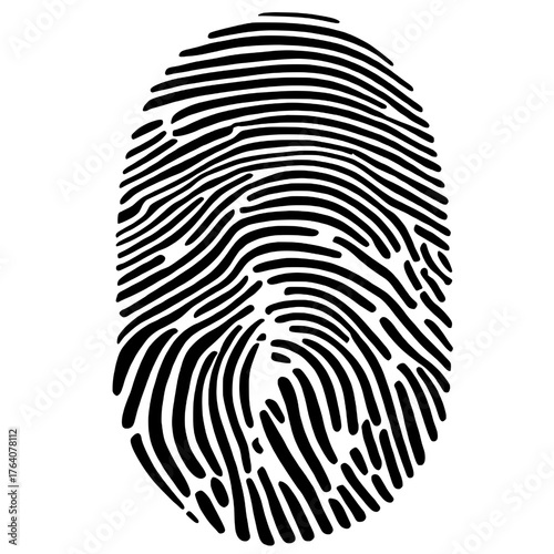 fingerprint vector on a white background