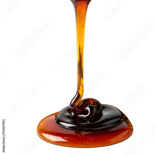 Close-up of licorice root syrup on a white background
