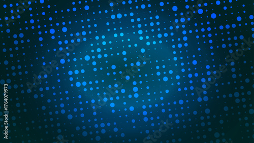 大小さまざまなランダムドット背景（青）