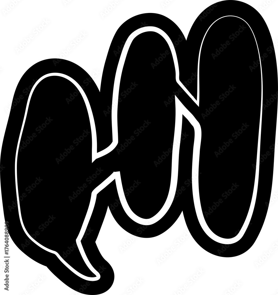 Fototapeta premium Black speech bubble, dialog, talk, speech, think