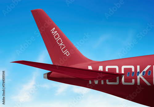 Airplane Tail Design Mockup Skyward PSD