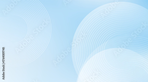 Serene light blue backdrop featuring overlapping white concentric circles, creating a calming and modern design with a subtle gradient effect for a tranquil aesthetic