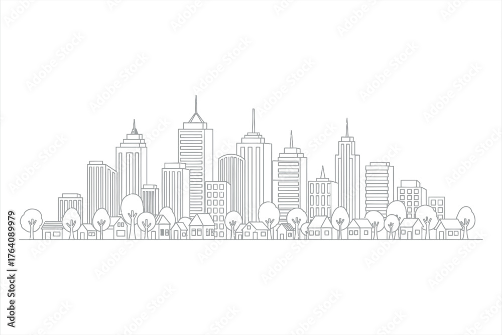 Fototapeta premium Urban Skyline Landscape