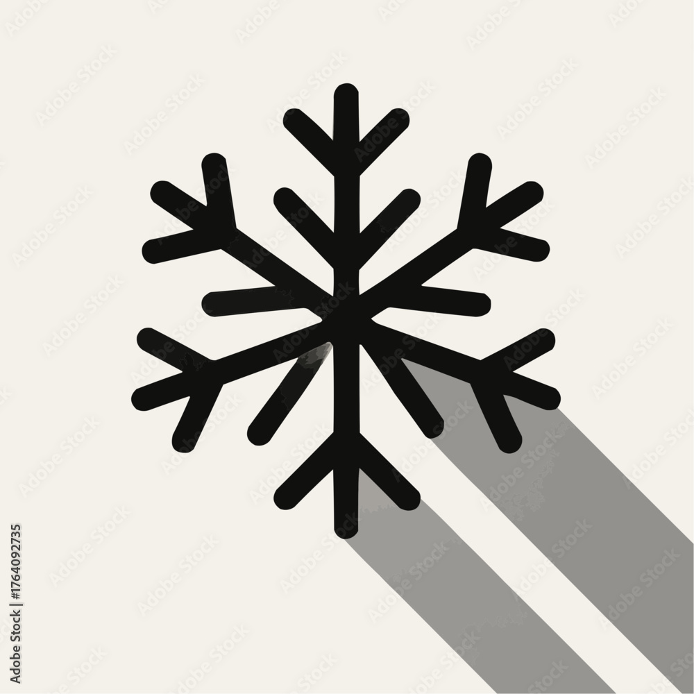 Obraz premium 20251011 2158 Minimalist Snowflake Silhouette simple compose 01k7b2703