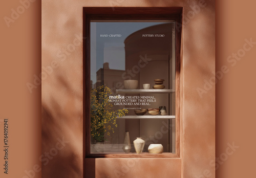 Minimal Handcrafted Pottery Display Mockup PSD