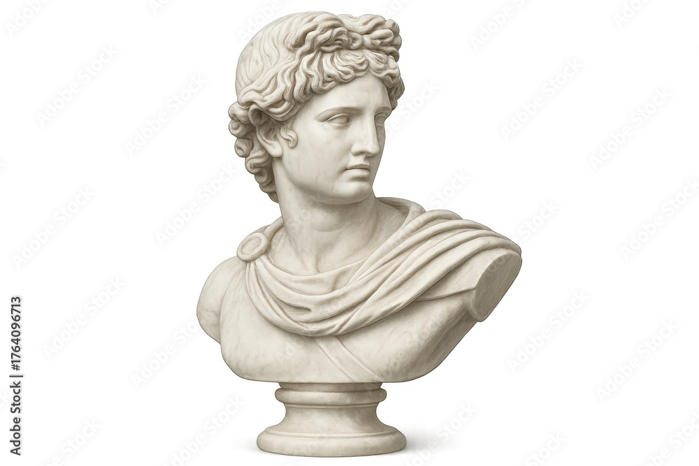 Obraz premium Apollo bust sculpture representing ancient greek mythology and art