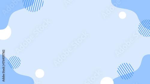 水色のポップで爽やかなフレーム素材ベクター
