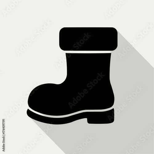 Santa Boot Silhouette simple compose