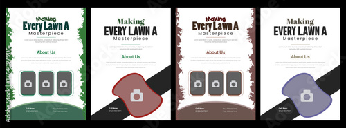 social media flyer template enhances your garden services' online presence. It is perfect for promoting landscaping, lawn care, and outdoor design services across various platforms.lawn care flyer des