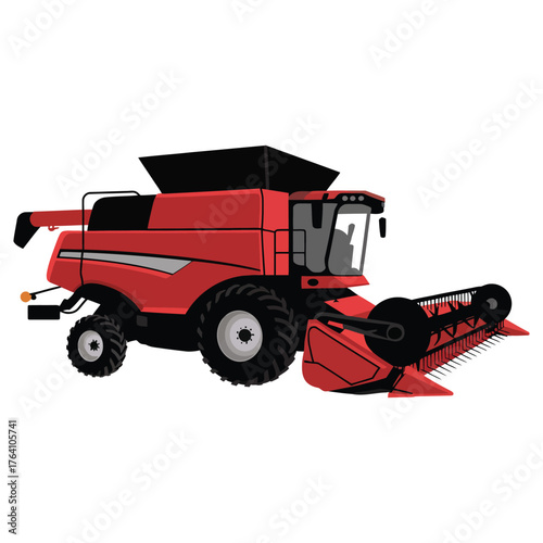 red truck isolated on white