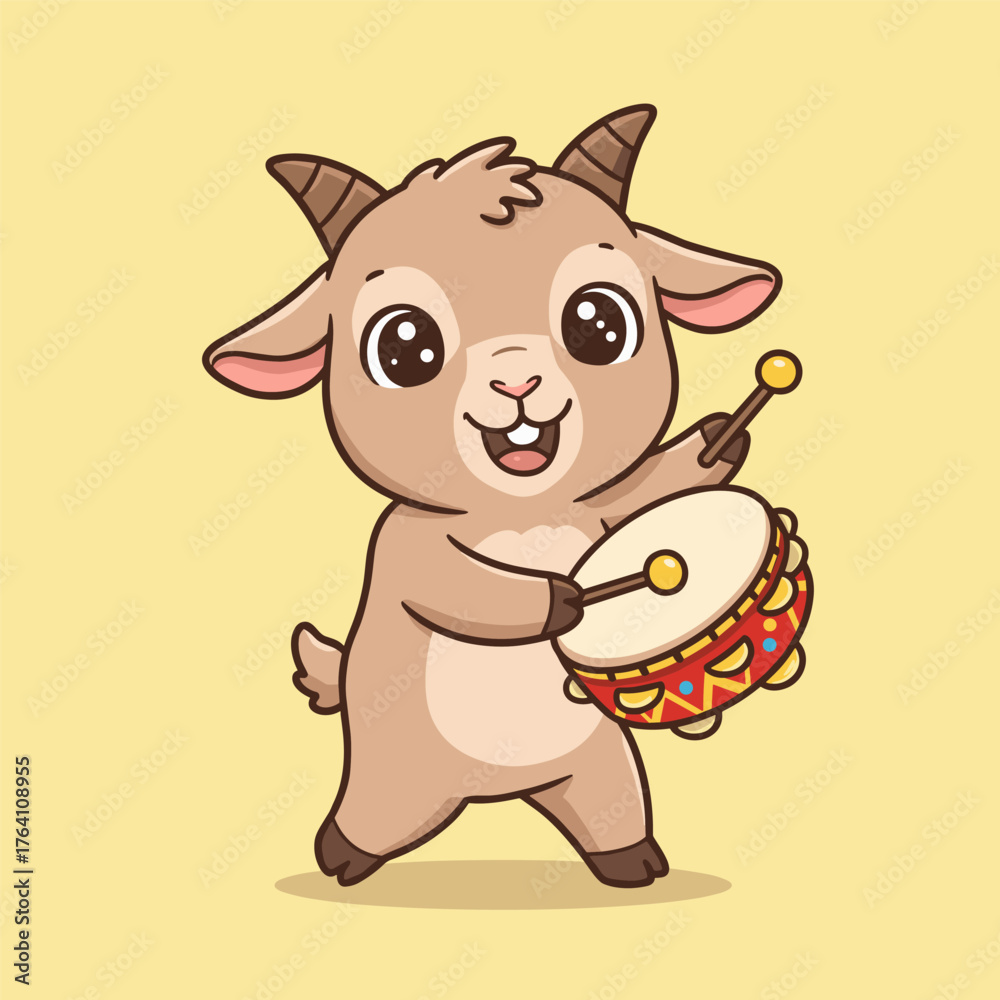 Fototapeta premium A cute pink baby piglet vector cartoon illustration of a happy farm animal character with a big smile