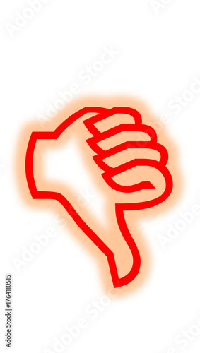 thumb up and down