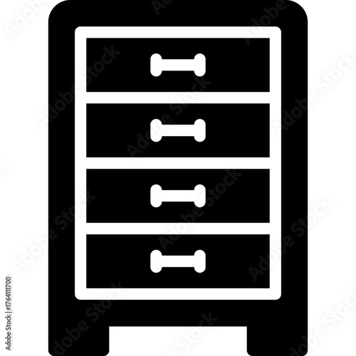 chest icon illustration design with glyph