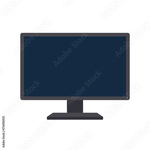 Monitor flat vector illustration isolated on a white background
