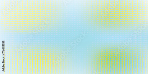 An abstract gradient background with small circular dots in shades of blue, yellow, and purple creates a soft, modern, and futuristic design.