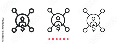 Affiliate marketing icon. Thin line icon vector