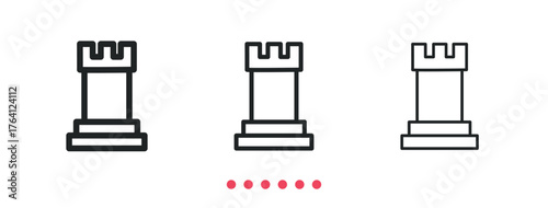 Strategy icon. Thin line icon vector