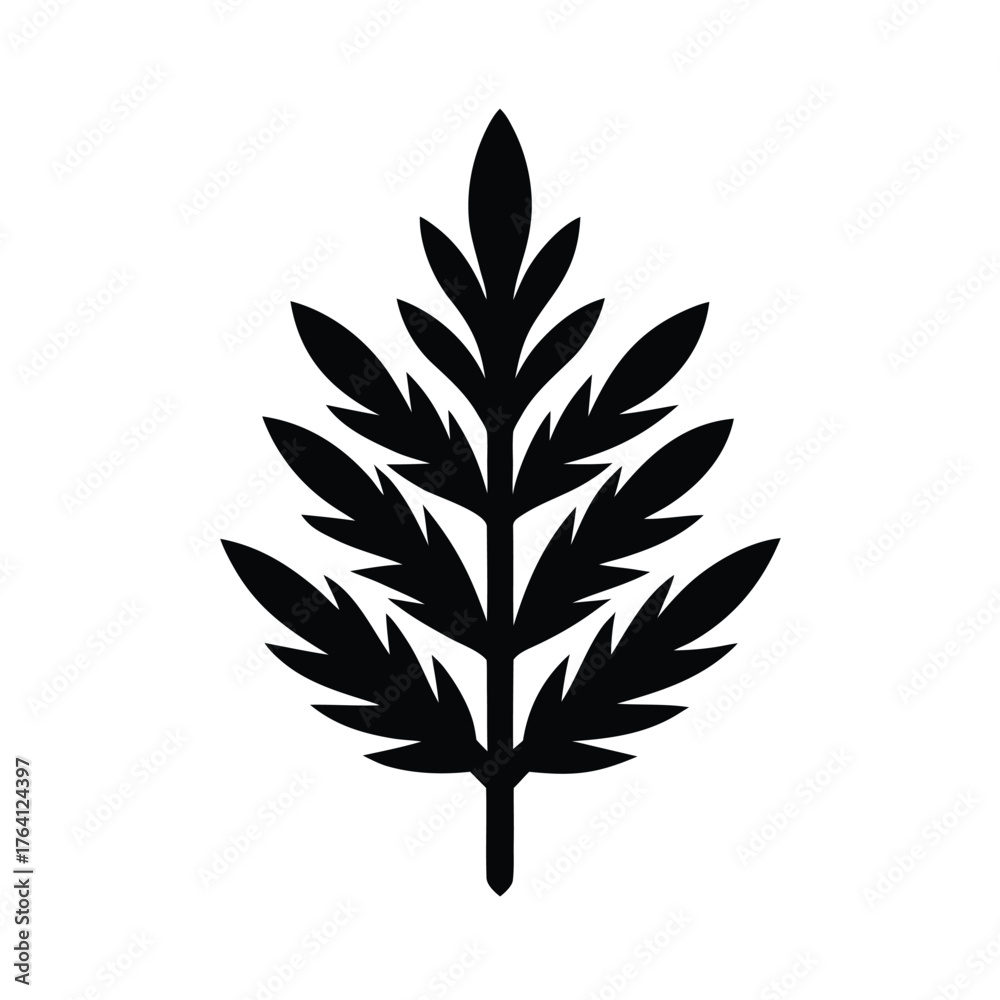 Fototapeta premium Hornwort Cluster Icon Vector Illustration